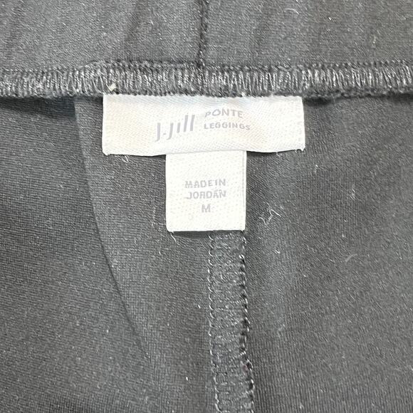 J.Jill‎ Pants Womens M Black High-Rise Ponte Leggings Stretchy Business Casual - Picture 3 of 9